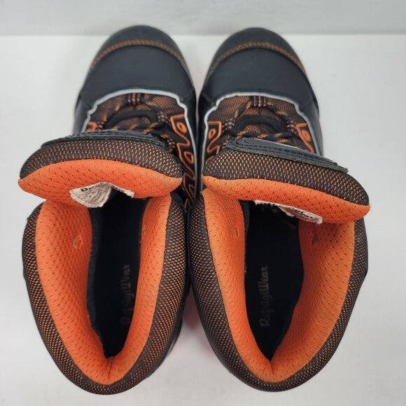 RefrigiWear Men\'s Black & Orange Insulated Waterproof Work Boots US Size 9.5